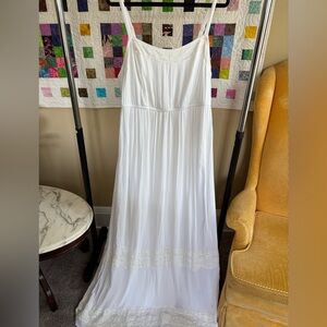 Torrid White Lace-Trimmed Dress